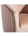 Fauteuil beige arrondi chic