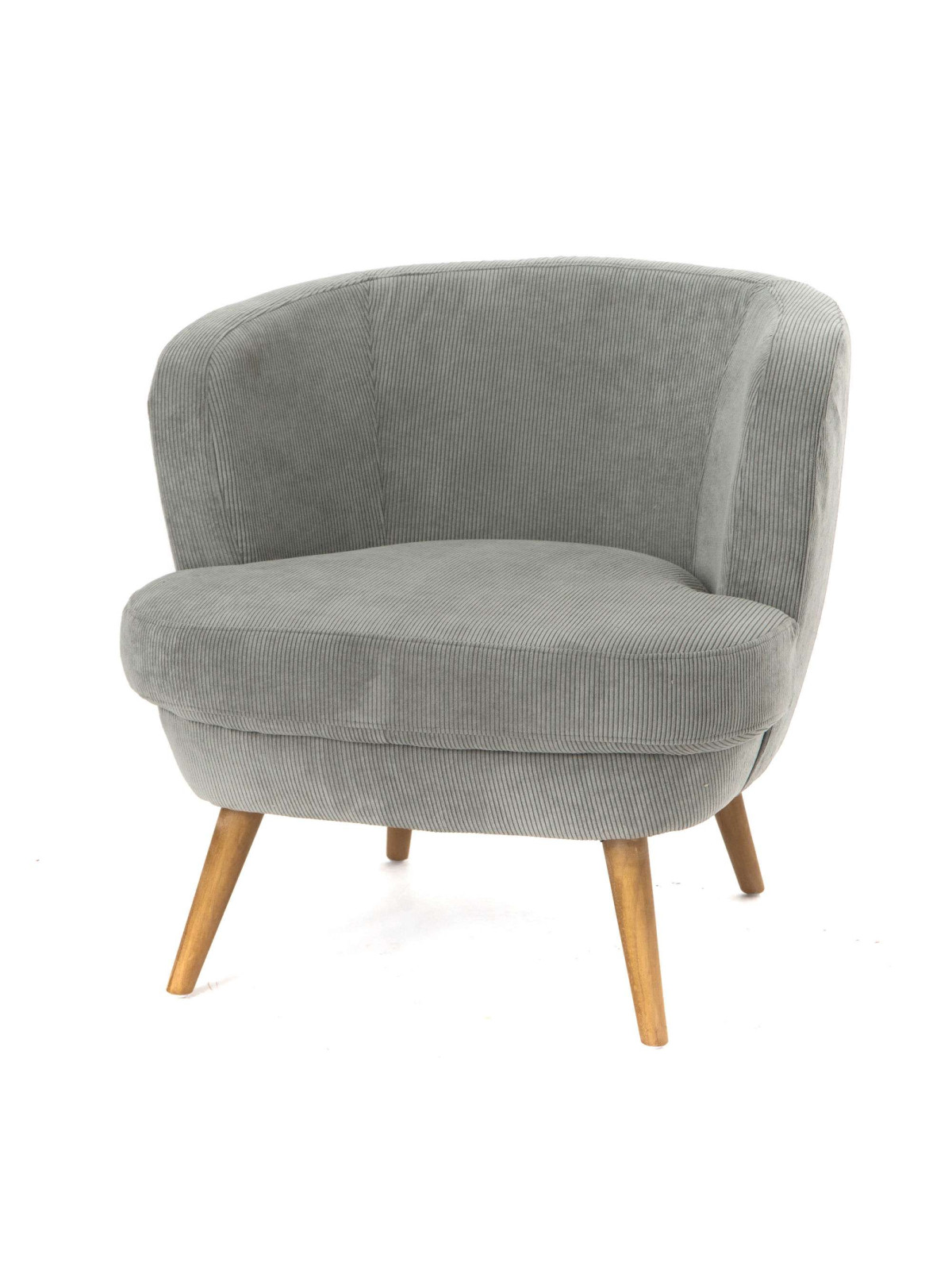 Fauteuil Dagmard Jasper perle côtelé