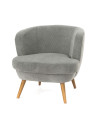 Fauteuil Dagmard Jasper perle côtelé