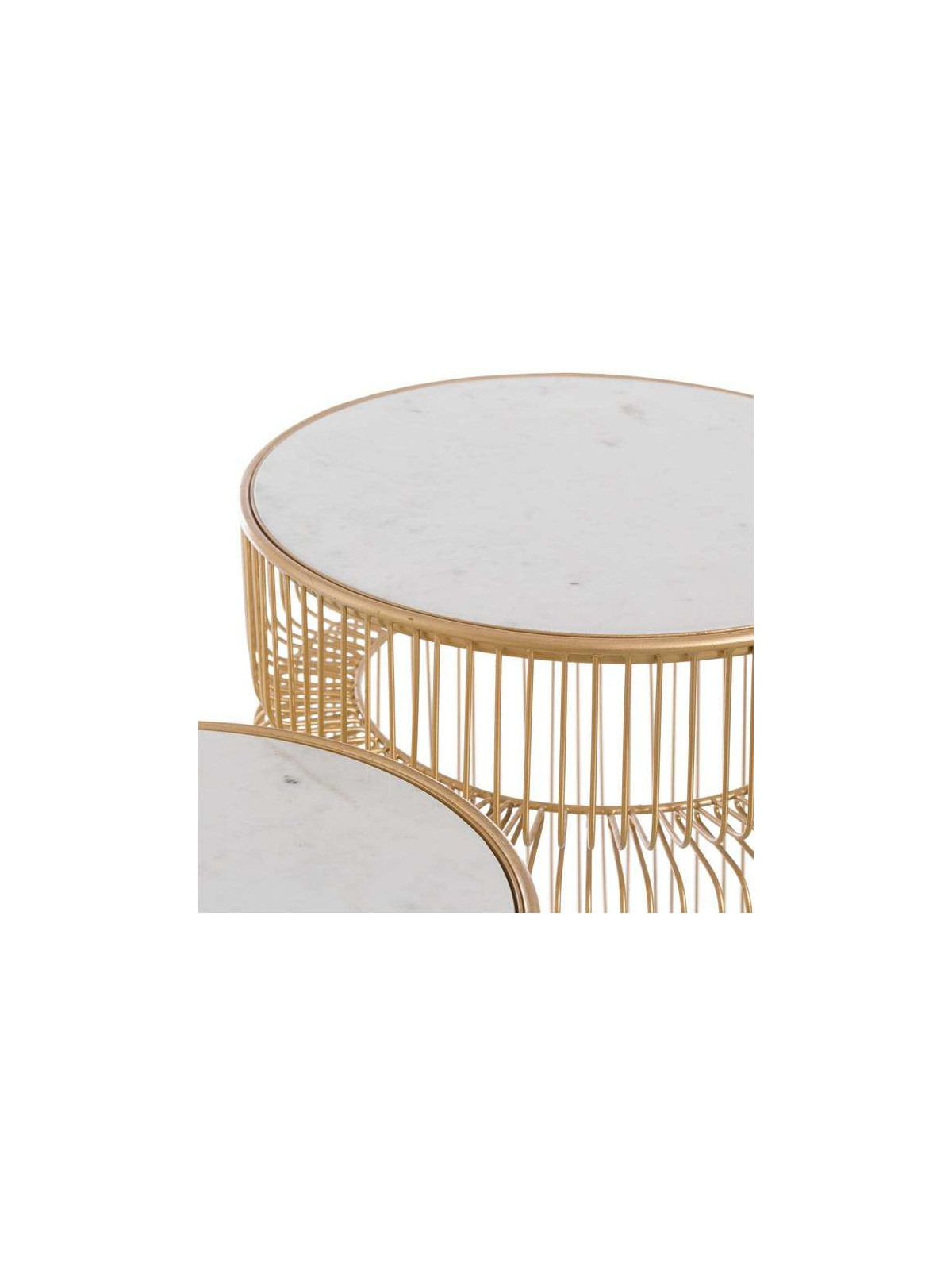 Ensemble de table d'appoint en marbre Emilie