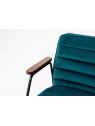 Fauteuil en velours bleu Amadeus