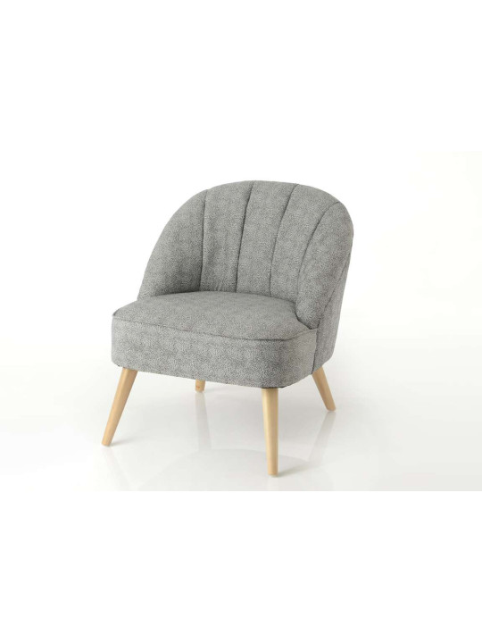 Fauteuil tissu gris Eveil