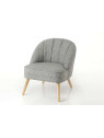 Fauteuil tissu gris Eveil