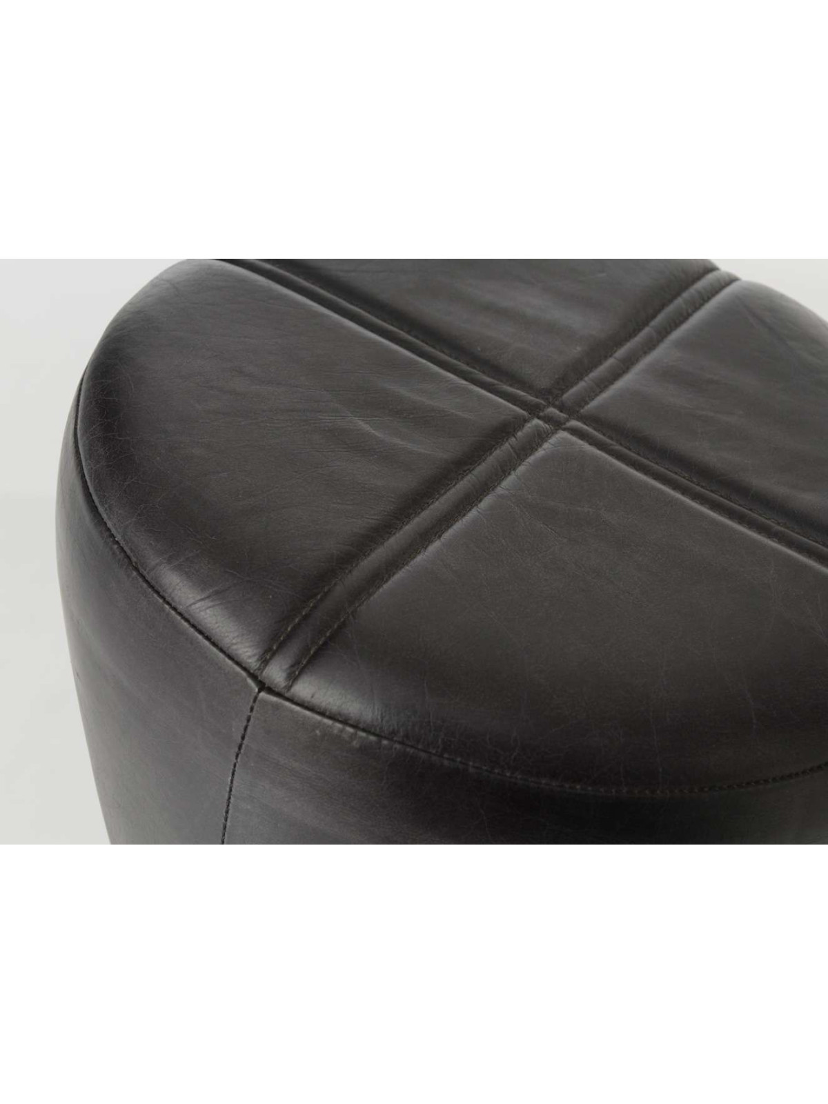 Tabouret Boston en cuir noir