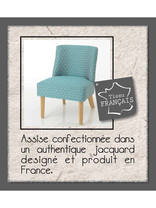 Fauteuil émeraude Daba