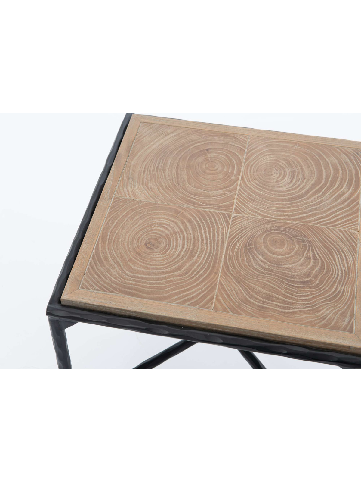 Table d'appoint en bois recyclé et manguier Presto