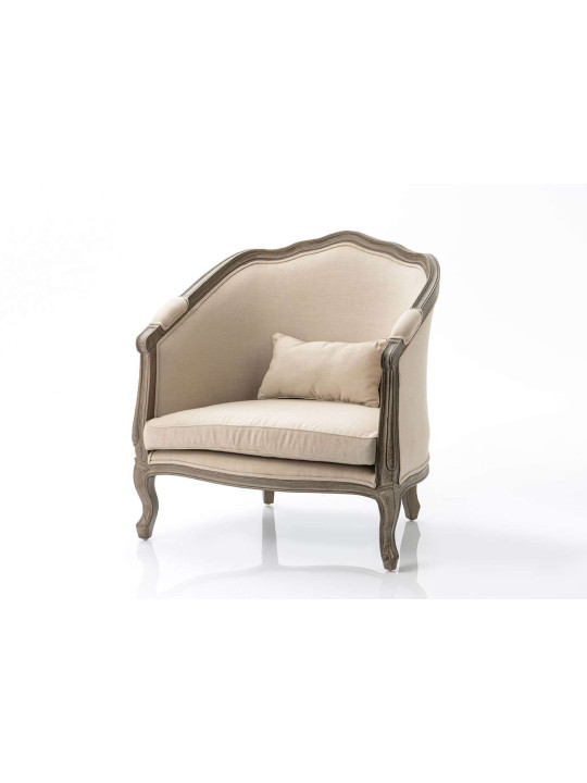 Fauteuil cabriolet bas beige