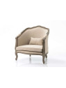 Fauteuil cabriolet bas beige