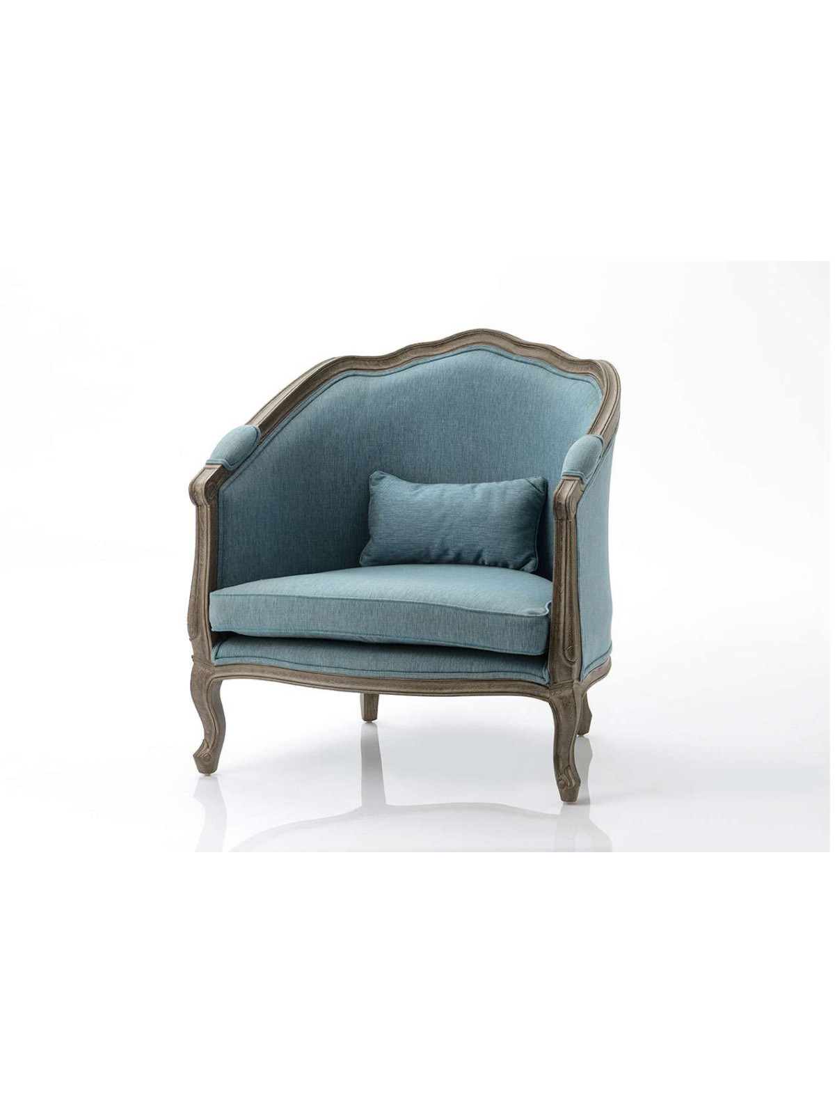 Fauteuil cabriolet bas bleu