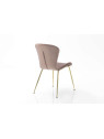 Chaise coquillage velours rose