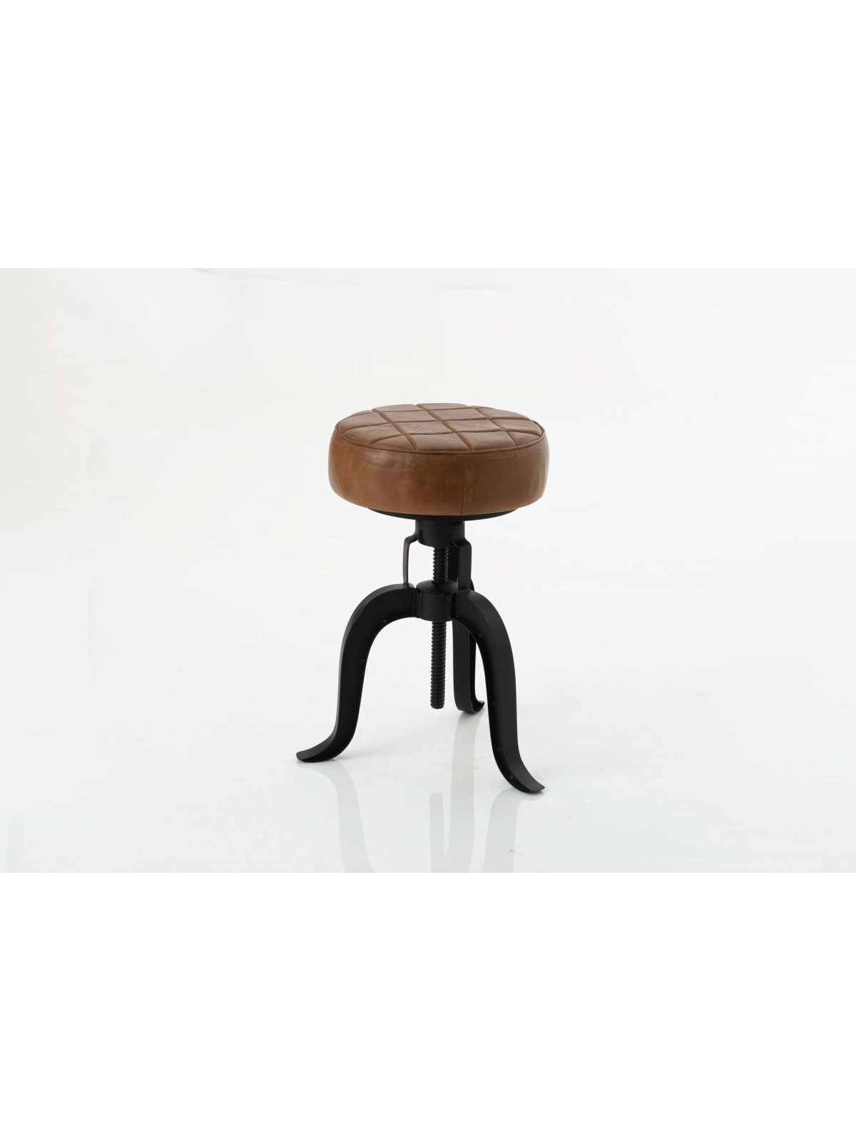 Tabouret  en cuir 3 pieds Amadeus