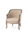 Fauteuil cabriolet Josephine beige Amadeus