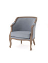 Fauteuil cabriolet Josephine gris Amadeus