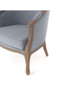 Fauteuil cabriolet Josephine gris Amadeus