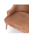 Fauteuil velours Mike taupe