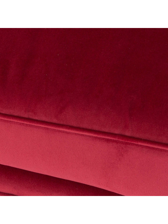 Fauteuil cabriolet Apolline velours rouge cerise