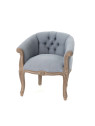 Fauteuil crapaud gris clair Amadeus