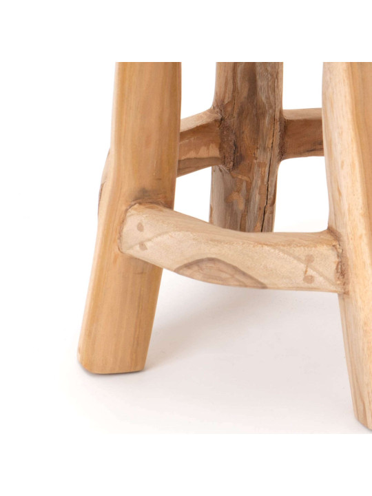 Tabouret rond Tulum en Teck