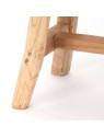 Tabouret rectangle Tulum en Teck