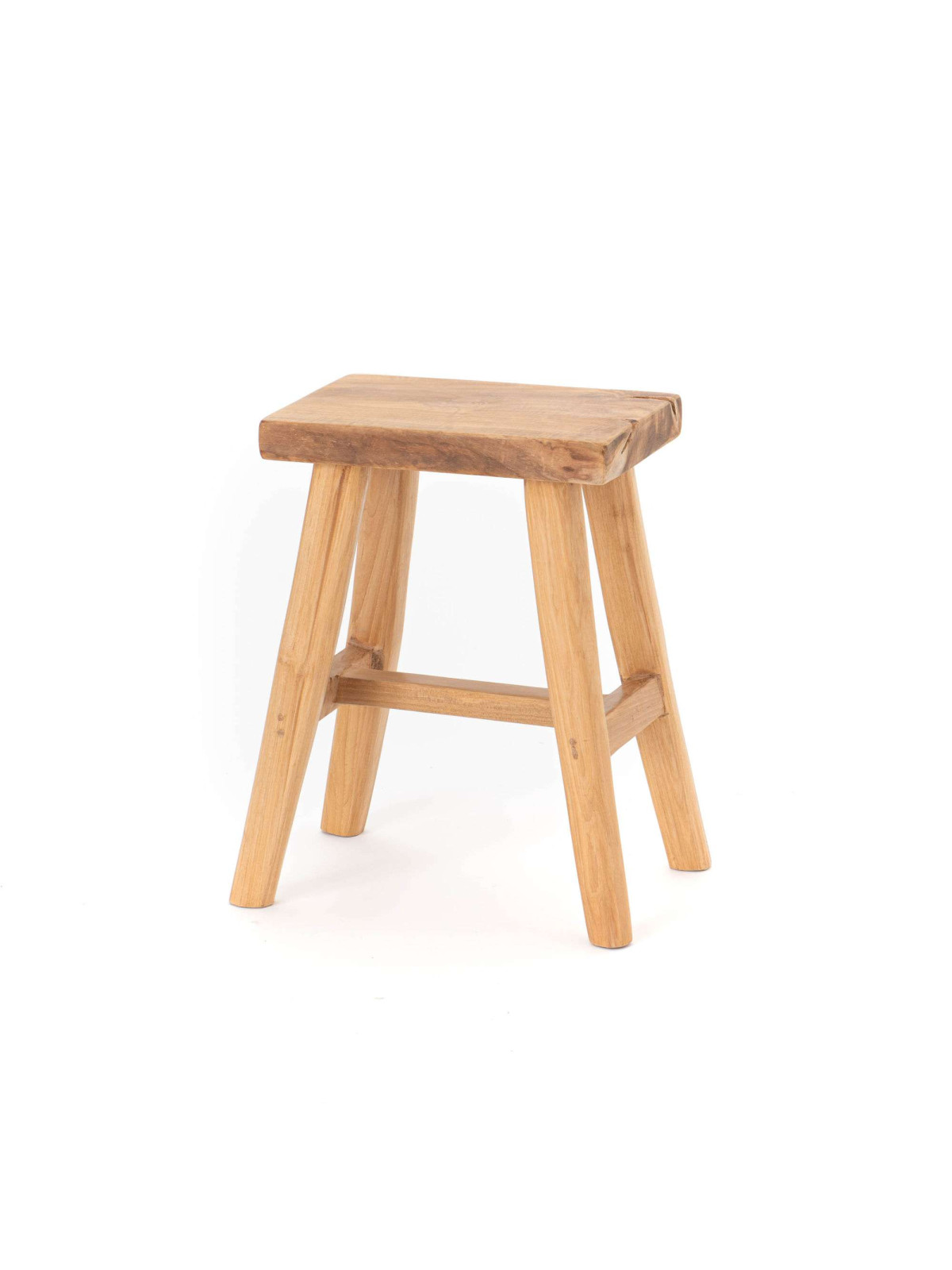 Tabouret rectangle Tulum en Teck