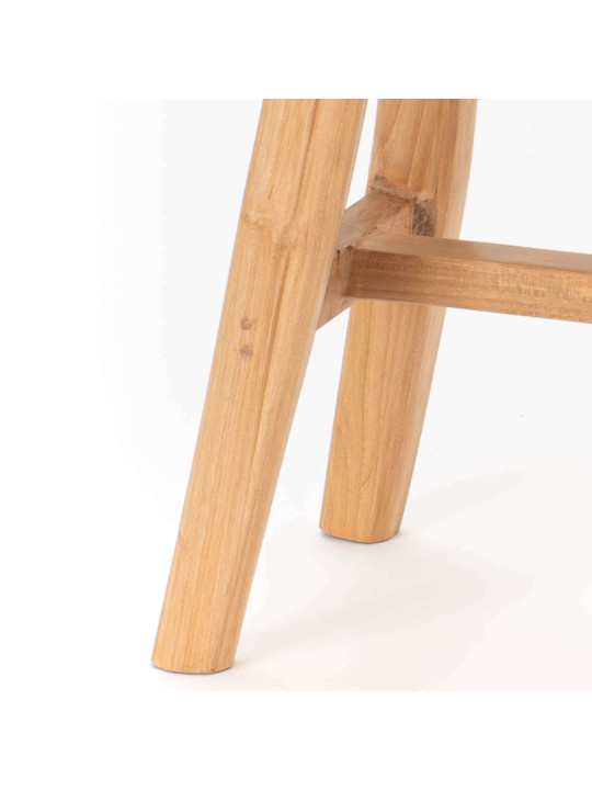 Tabouret rectangle Tulum en Teck