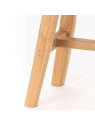 Tabouret rectangle Tulum en Teck