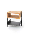 Table de chevet 2 niches bi-matiere