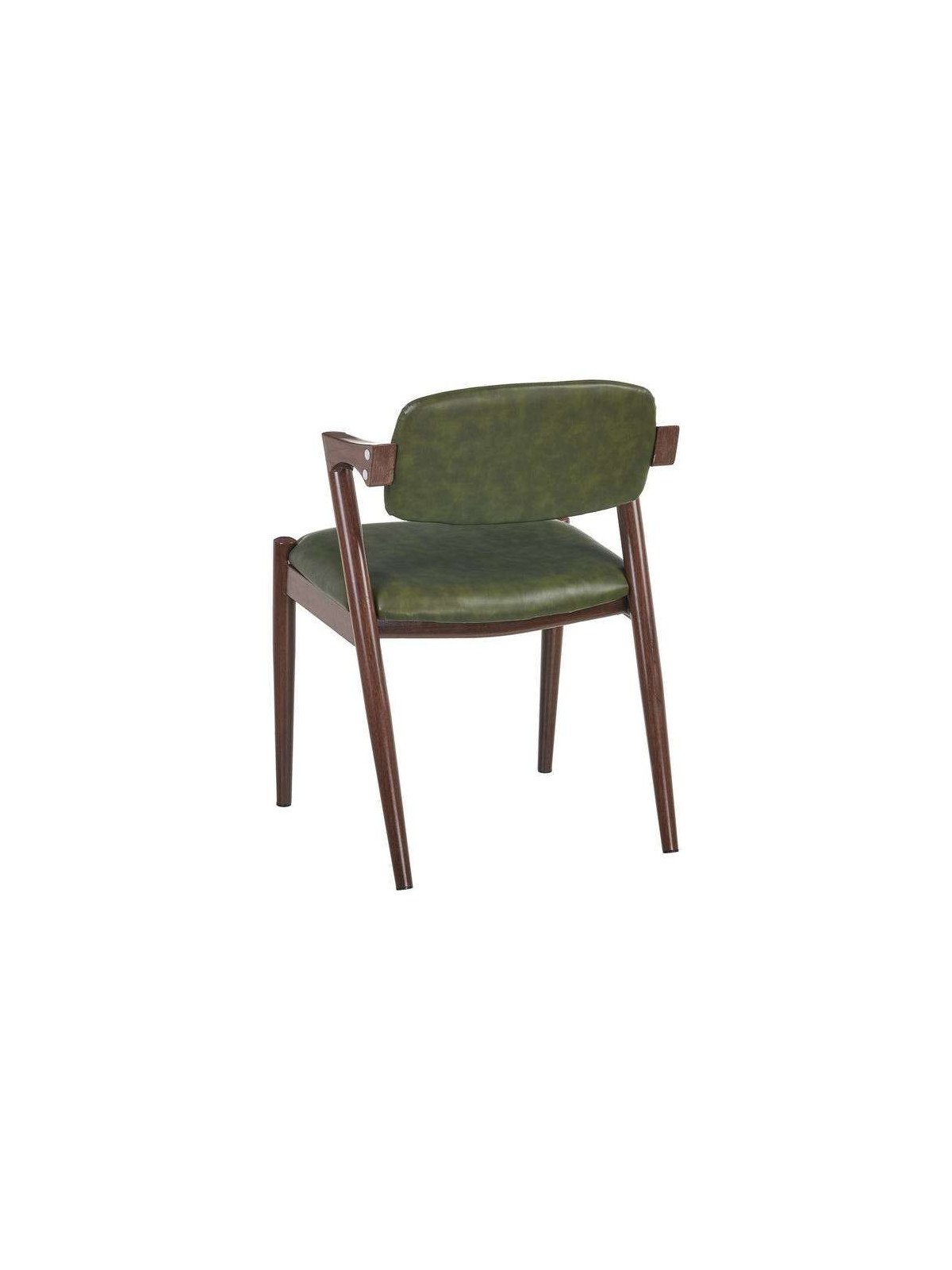 Lot de deux Chaises simili cuir vert Ixia