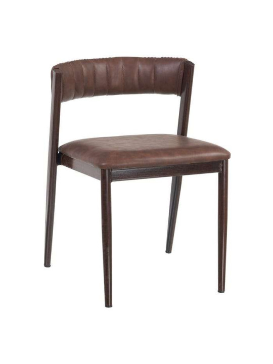 Lot de deux Chaises marron arrondies Ixia