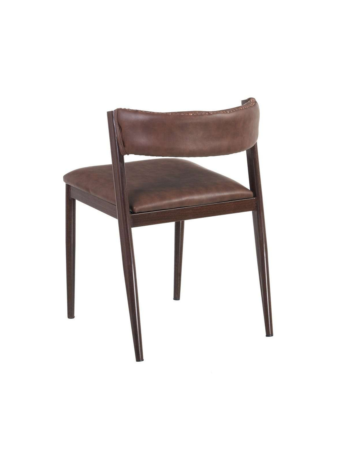 Lot de deux Chaises marron arrondies Ixia