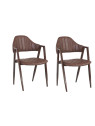 Lot de deux Chaises marron noir Ixia