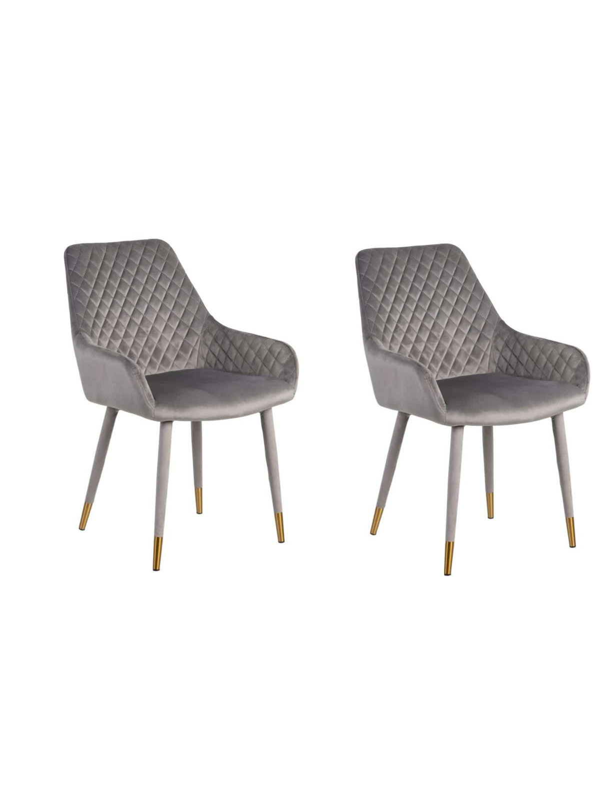 Lot de deux Chaises Valence Gris