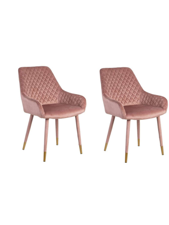 Lot de deux Chaises Valence Rose