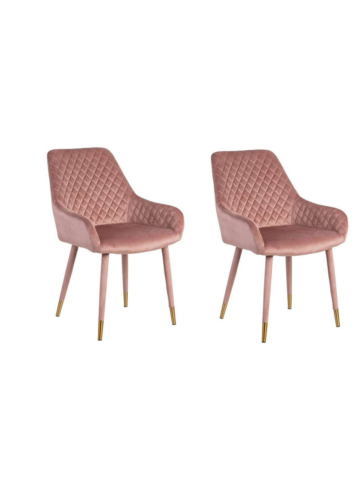 Lot de deux Chaises Valence Rose