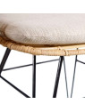 Chaise design en rotin naturel