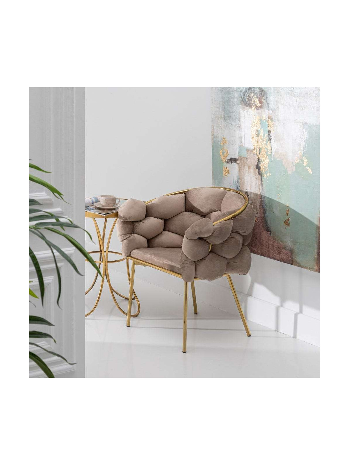 Chaise Rosita taupe