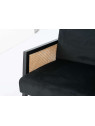 Fauteuil velours noir cannage Amadeus