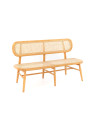 Chaise double Elliot en acajou