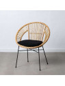 Chaise ronde naturel rotin