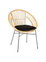 Chaise ronde naturel rotin