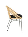 Chaise ronde naturel rotin