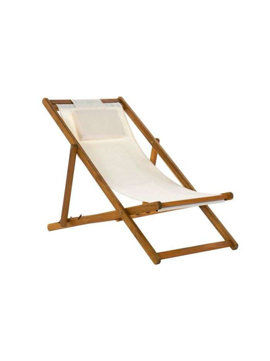 Chaise longue en bois d'acacia