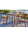 Ensemble de 5 tables et chaises en bois de teck Alava