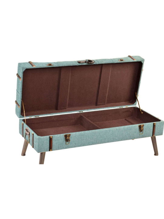 Banquette coffre turquoise