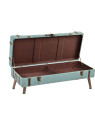 Banquette coffre turquoise