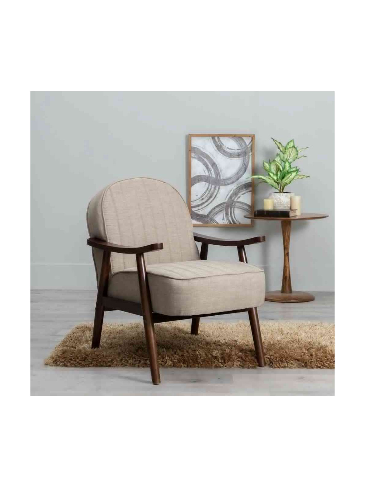 Fauteuil  taupe Giulia