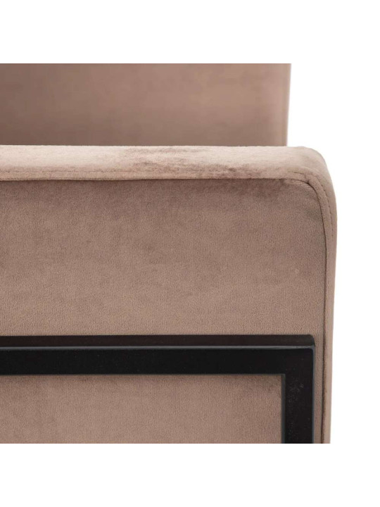 Fauteuil Martina velours taupe