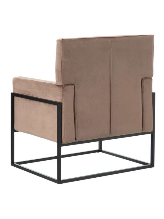 Fauteuil Martina velours taupe