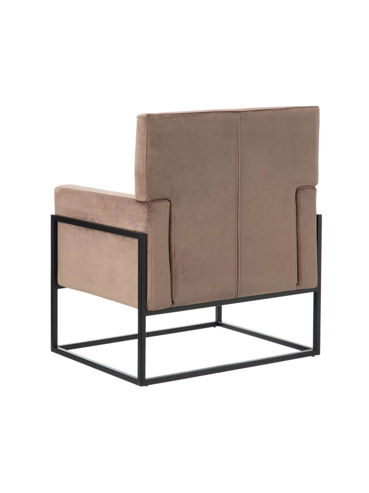 Fauteuil Martina velours taupe