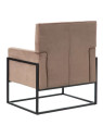 Fauteuil Martina velours taupe